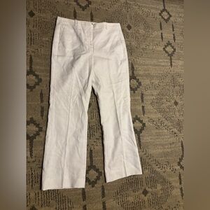 J. Crew White Casual Linen Pants